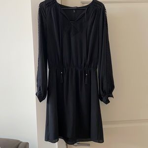 White House Black Market Boho Black Dress